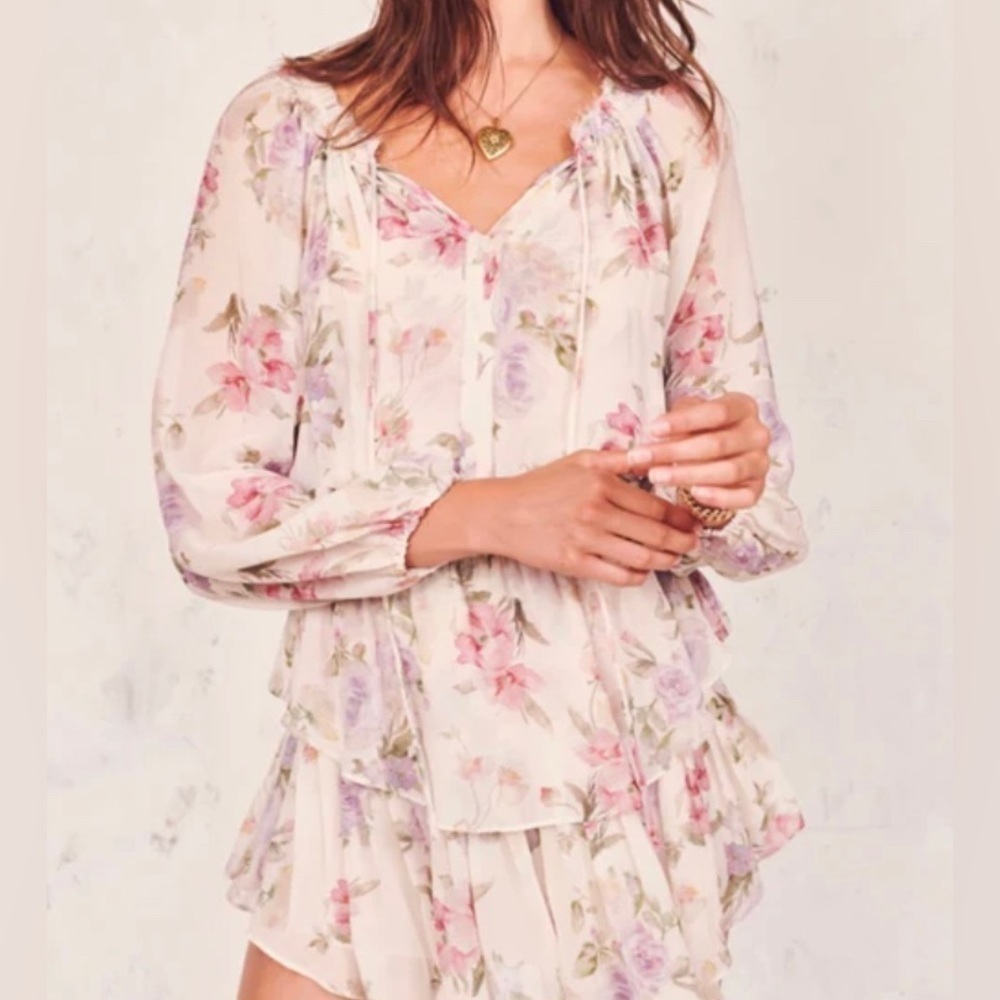 LoveShackFancy floral popover dress